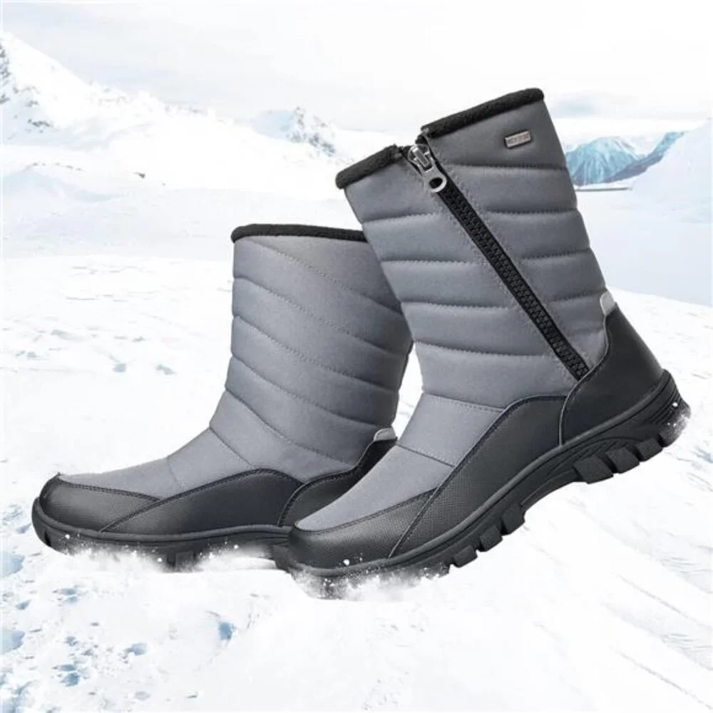 Men's Winter Snow Boots Waterproof Insulated Mid-Calf Boots